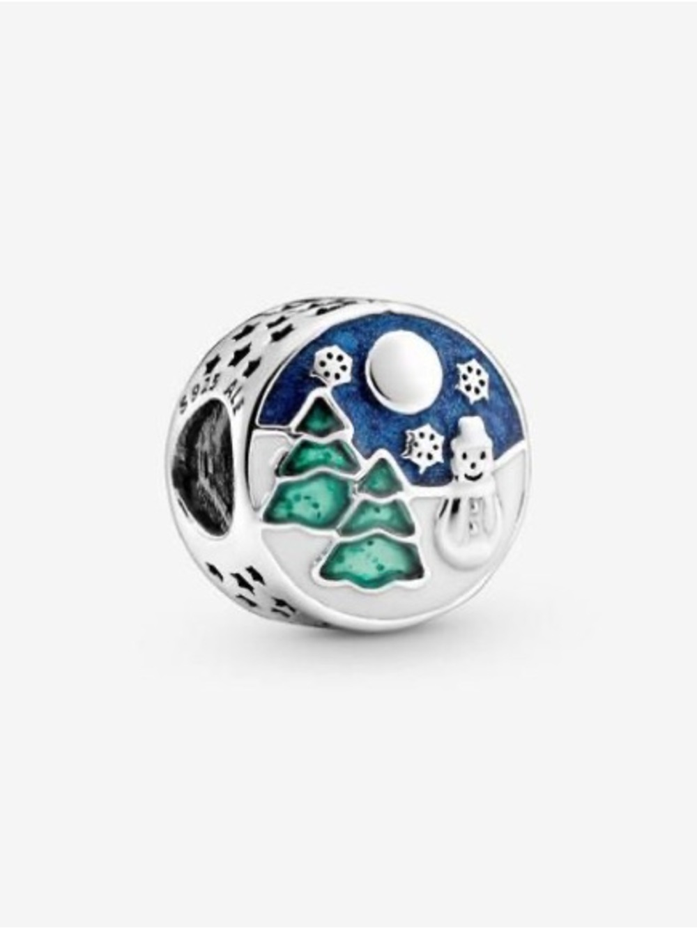 Pandora Silver Winter Night Enamel Charm